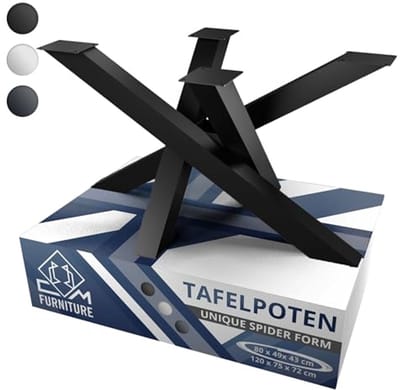 Tafelframe zwart 43 cm - Eenvoudige montage en stabiele ondersteuning voor DIY tafels