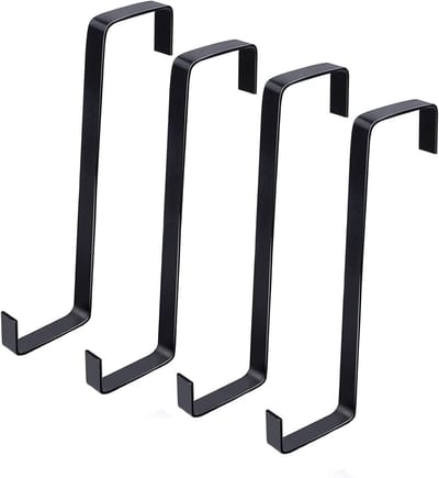 Set van 4 RVS Deurhaken voor Binnen en Buiten - Ideaal voor Jassen, Tassen en Accessoires tot 4 cm Dikte
