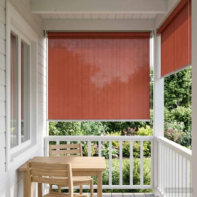 vidaXL - Buitenrolgordijn - 90% - UV-blok - Terracotta - 60 - x - 140 - cm - HDPE