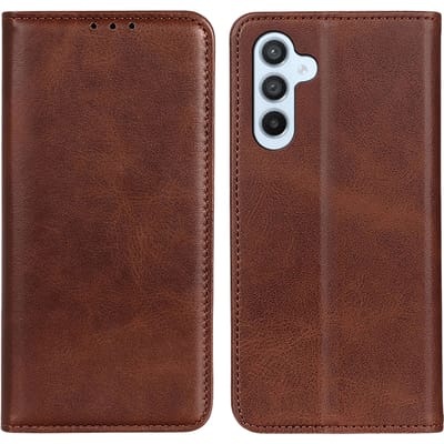 CaseBody Samsung Galaxy A36 Real Leather Wallet Hoesje Bruin