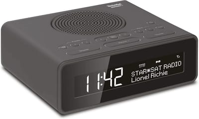 DAB+ wekkerradio met dubbele wektijden, sluimerfunctie en dimbaar display