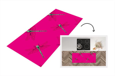 Keukenloper - Loper keuken - Meiden - Libelle - Insecten - Patronen - 120x50 cm - Keukenloper vinyl