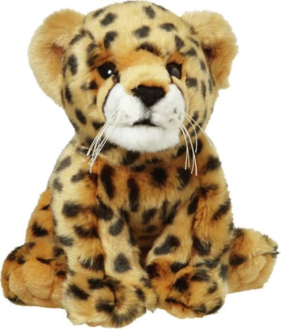 Nature Planet Pluche cheetah - jachtluipaard knuffel - 22 cm - wilde dieren knuffel - dieren speelgoed knuffel