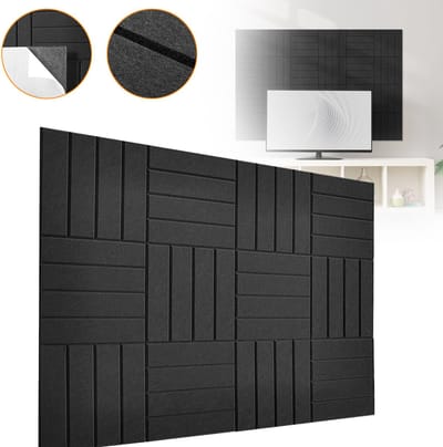 12 Stuks Zelfklevende Akoestische Panelen - 30*30*0.9cm Geluidsisolerende Wandpanelen - Vilt Akoestische Wandpanelen