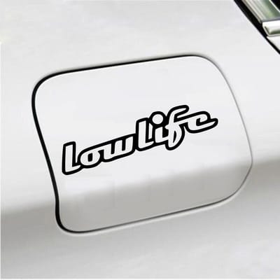 Bumpersticker - Lowlife - 6,3 X 22,1 - Zwart