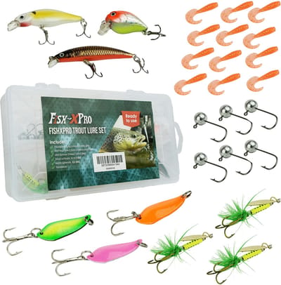 Fish-Xpro Forel Kunstaas Set - Plugjes - Spinners - Softbaits