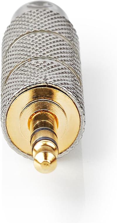 Nedis Stereo-Audioadapter - 3,5 mm Male - 6,35 mm Female - Verguld - Recht - Aluminium / Zink - Goud / Metaal - 1 Stuks - Cover Window Box