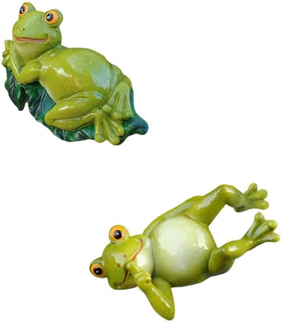 Dailygoody - Hars Kikker Tuinfiguren - Decoratie voor Buiten - Groen - Tuinstandbeeld - Vrolijke Tuindecoratie - Perfect voor Planten