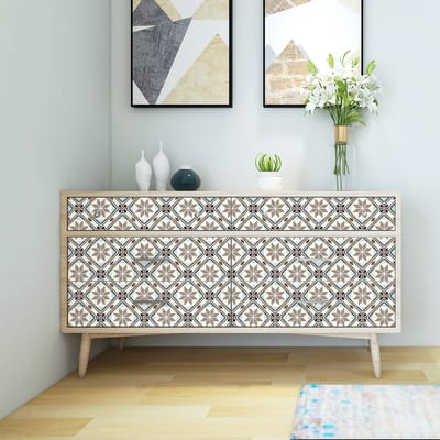 Decoratieve meubelstickers - 60 Gladia antieke cementtegel meubelstickers - 60 stickers 20x20cm