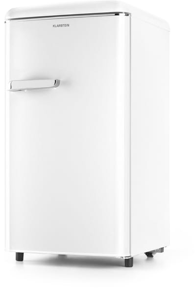 Klarstein Laika Vriezer - 60 Liter Totaalvolume, Thermostaat Met 5 Standen, 0 Tot -18 °C, 3 Laden, Vrijstaand, retro-design, Crème - Vrieskast Diepvrieskast - voor Keuken - 4-Sterren Compact - Freezer - Vrieskast Klein