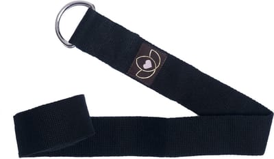 Yoga riem / strap extra lang zwart - Lotus