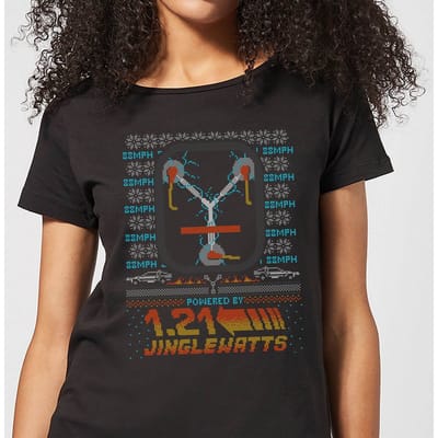 Back To The Future 1.21 Jinglewatts Christmas Dames T-Shirt - Zwart - 3XL