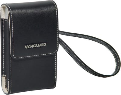 Vanguard Quito 5A W - Camera Compacttas – Leer - Riembevestiging en Polsriem - 5.5 x 2 x 9 cm - Zwart