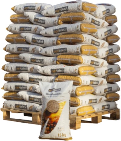 Voordeel partij - Witte Houtpellets 6mm - 36x 15KG zakken - EN Plus A1 - voordeel zakken - ideaal voor pelletskachel