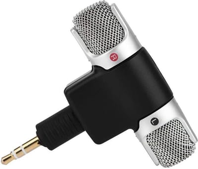 Mini Microfoon - Stereo Opname - Audio Opnemen - Vergulde Stekker - Compact Formaat