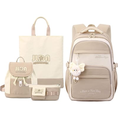4 stuks/set Meisjes Schoolrugzak Voor Tienermeisjes Laptoprugzak Casual Reistas Boekentas Kinderen Waterdichte Schooltassen