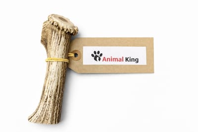 Hertengewei voor Hond 200-300 Gram - Kauwbot voor Lang Kauwplezier voor Grote Hond - Hondenbot - Harde Hondensnack - Animalking - Gewei Hond