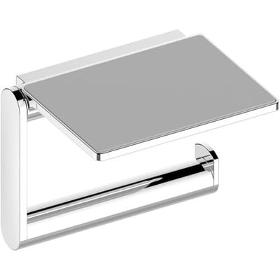 KEUCO Plan Toiletrolhouder met console – verchroomd metaal – draaibaar – met legplank – wandmontage