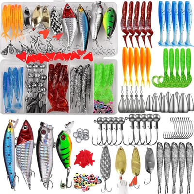 Kunstaas Set - Visaas Kit - Vissen Vangen - 108 Delen - Diverse Soorten - Multi