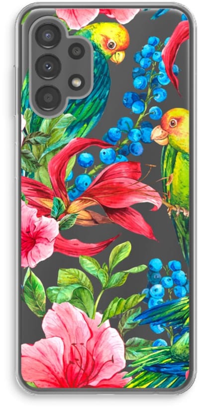 Case Company® - Hoesje geschikt voor Samsung Galaxy A13 4G hoesje - Papegaaien - Soft Cover Telefoonhoesje - Bescherming aan alle Kanten en Schermrand