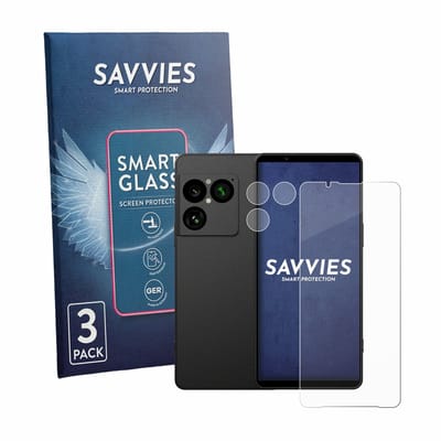 3 Stuks Savvies Screenprotector - geschikt voor Sony Xperia 1 VIII (Voor+Camera) - beschermfolie glas transparant