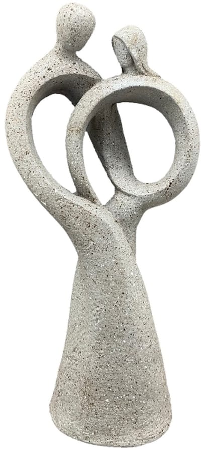 Gilde handwerk sculptuur in love huwelijksgeschenk stone look - 13x23x59 cm