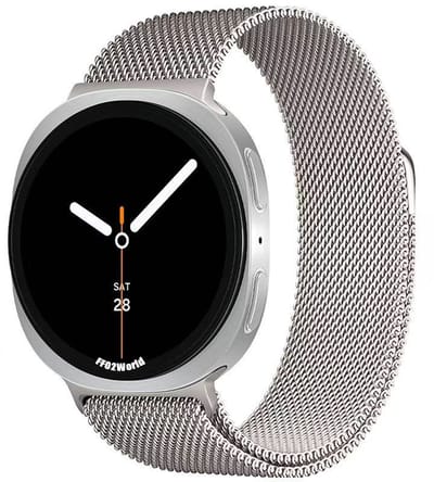 Stravo Milanese magnetisch bandje – Geschikt voor Samsung Galaxy Watch 9 (40/44mm) / Watch 8 (40/44mm) / 8 Classic (46mm) – Luxe Milanees Horlogebandje – Starlight