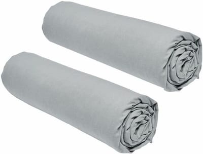 Set van 2 vellen deksels vandaag essentieel - 140 x 190 cm - 2 personen - 100% katoen - Staal