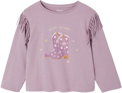 Vertbaudet T-shirt met franjes voor meisjes met lange mouwen