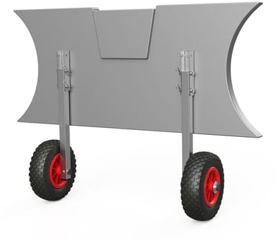 Opvouwbare Spiegelwielen voor Rubberboot - Roestvrij Staal Transportwielen