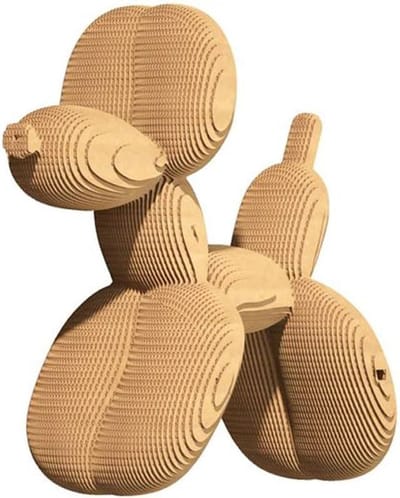 3D Puzzel - Kartonnen Sculptuur - Creatief Hobby - Laag voor Laag - 18cm Hoog - Ballon Hond