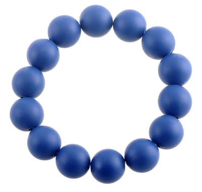 Behave Rekarmband 14mm bollen, 14-15cm polsomtrek, mat donker blauw