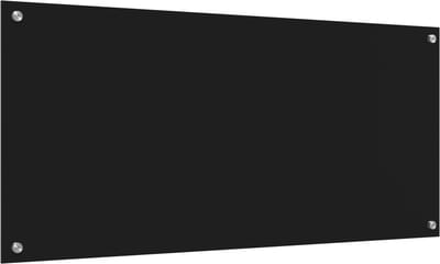 vidaXL - Keukenachterwand - Zwart - 110 - x - 50 - cm - gehard - glas