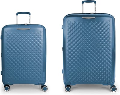 Gabol Queens 4 wielen Kofferset 2-delig met uitbreidingsplooi - Harde bagage - TSA slot - azul