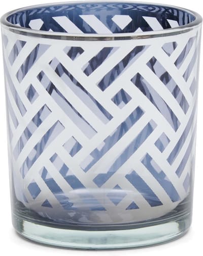 Riviera Maison Yacht Club Votive S - Glas - Zilver - 7.5x7.5x8.0 cm