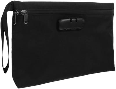 Dailygoods- Document Tas Spatwaterdicht Design - Afsluitbare Tas - Robuuste Constructie - Veilig voor Dossiers - Praktische Reistas - Met Slot - Opbergtas