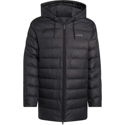 Adidas Sportswear Essentials Climawarm 3-Stripes Lichte Donsparka Met Capuchon - Heren - Zwart