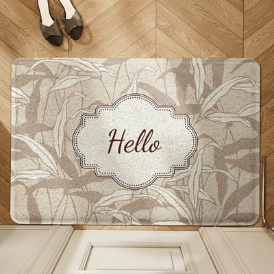 Noordse Bloem Huishoudelijke Vloermatten voor Entree Deuren, Vuilbestendige Draadringen, Schrapers voor Entree Deuren, Stofverwijdering, Antislip Matten 60 * 90Cm (edge pressing) white