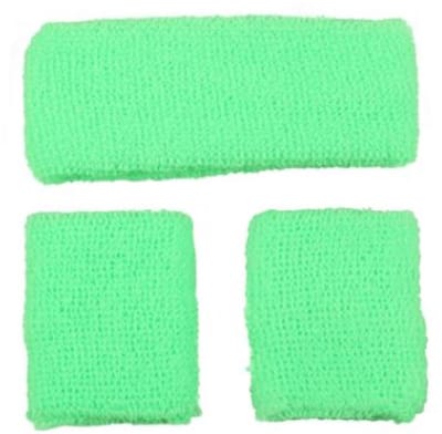 Zweetbanden set in neon groen