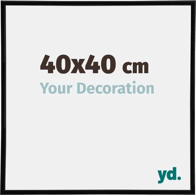 Your Decoration - Fotolijst 40x40 cm - Kunststof - Zwart Hoogglans - Annecy