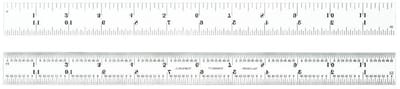 Stalen Liniaal - Meetlat Meetinstrument - Precisie Meten - Dubbele Rij Cijfers - 30.5 cm - Zilverkleurig