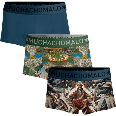 Muchachomalo Heren Trunks - 3 Pack - Maat M - 95% Katoen - Mannen Onderbroek