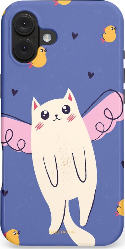 Casetastic hoesje geschikt voor Apple iPhone 16 Plus - MagSafe - Dubbellaagse bescherming - Kuikendief - Fashion Case - Lavendel Crème