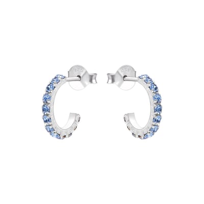 WeLoveSilver - Zilveren oorstekers - blauwe kristallen - 925 zilver