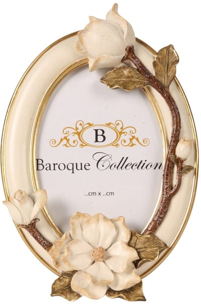 Baroque - Fotolijst - Fotolijst 10 x 15 cm - Crème - Resin - 22x14.8x3.5 - Polyresin