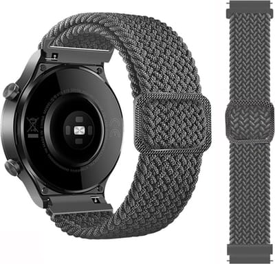 Nylon bandje - geschikt voor Garmin Fenix 3 / 5X / 5X Plus / 6X / 6X Pro / 7X / 7X Pro / 8 (51 mm) / Quatix 3 / 6X / Tactix (7) / Enduro (2) / Descent Mk1 / Mk2(i) / Mk3i 51 mm / D2 / Delta PX / Mach 1 Pro / Epix Pro Gen 2 51 mm - grijs