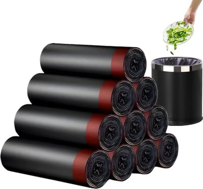Omgoods - Zwarte Vuilniszakken met Trekkoord 15-20 Liter