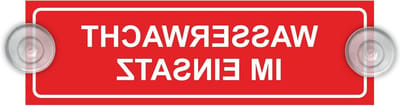 Inzetbord Auto - Waarschuwingsbord Raam - Waterbewaking Melden - UV- en Weerbestendig - 20 x 6 cm - Aluminium