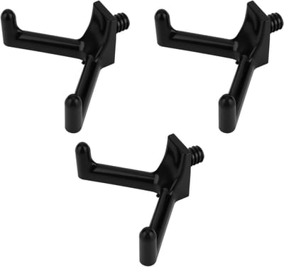 3 Stuks Tuin Haken met Dubbele Kop, Essentiële Opslagaccessoires voor Scheppen en Harken, Geschikt voor Suncast Tuinhuis (Zwart)