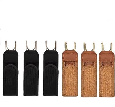 Gesploze Riem - 6 stuks - Elastische Riemen - Verstelbaar - Verborgen sluiting - Elastische Riem zonder gesp voor dames en heren - 1,5 inch breed - Voor Broeken, Jeans, Casual,Werkkleding - Zwart, bruin